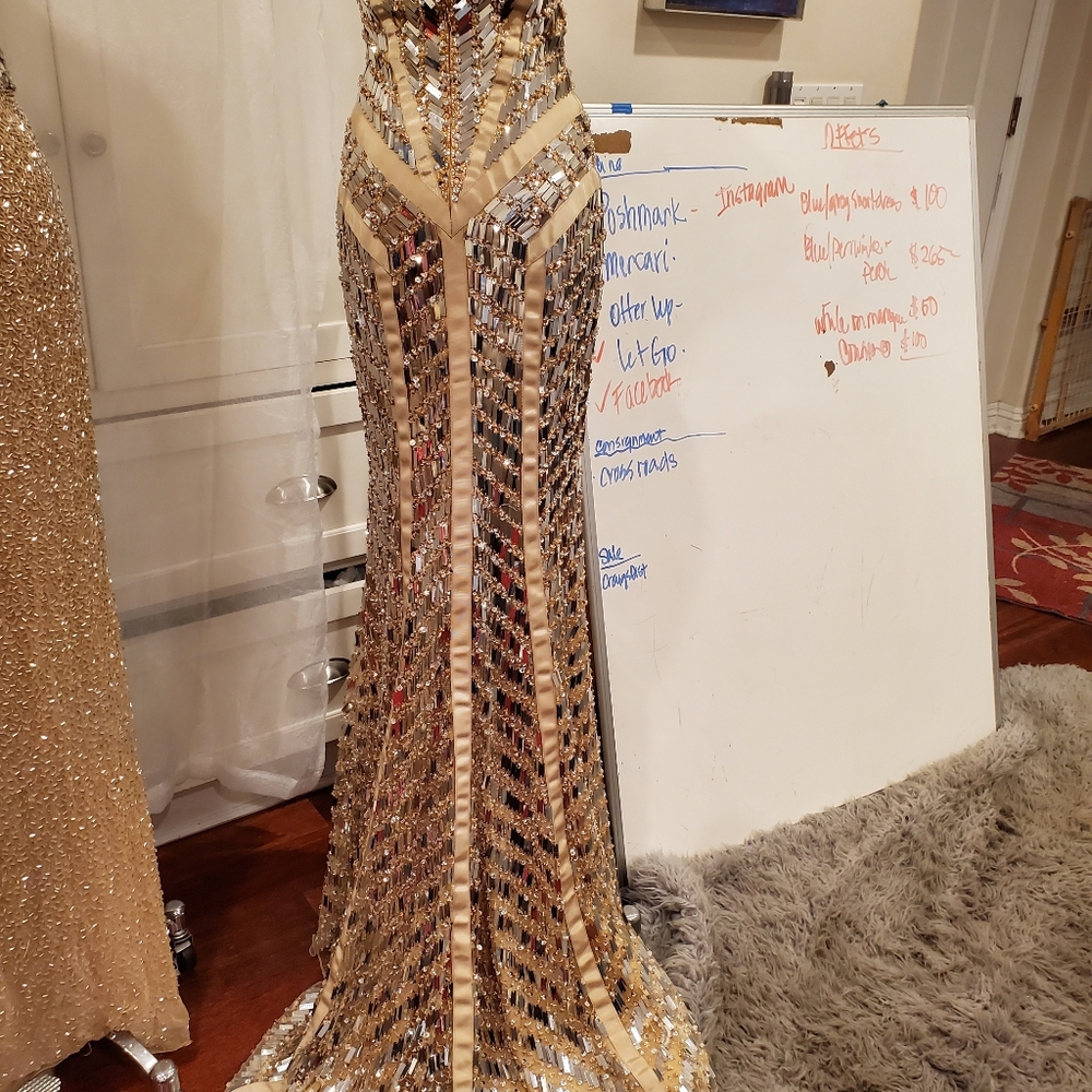 Sherri Hill Couture Gown - Gold & Nude